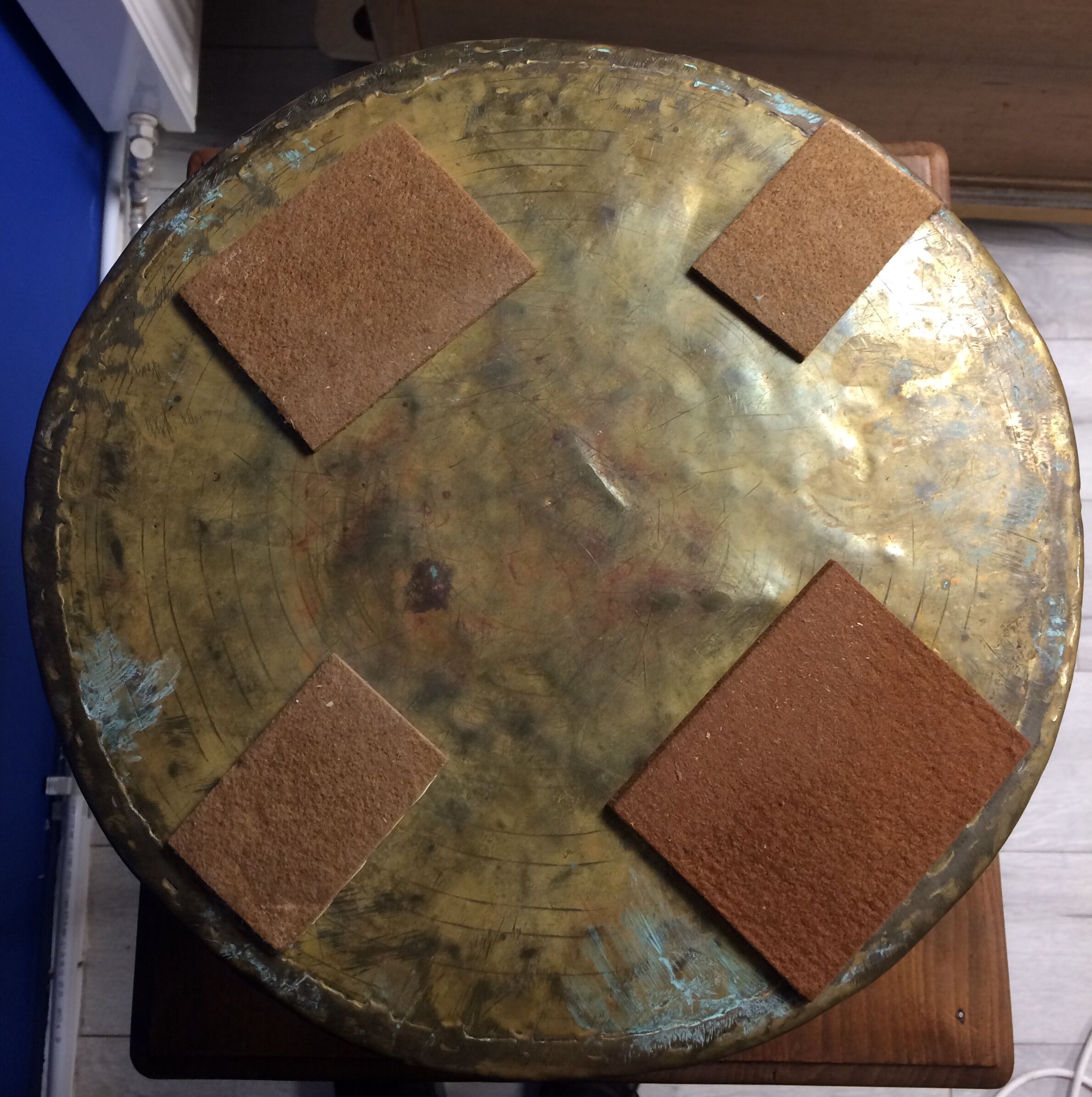 Brass "ethnic" pot cover