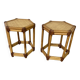 Pair of rattan bedside tables or end tables