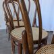 Set of 6 Bentwood Dining Chairs with Cane Seat / Bistro Thonet Style Chairs