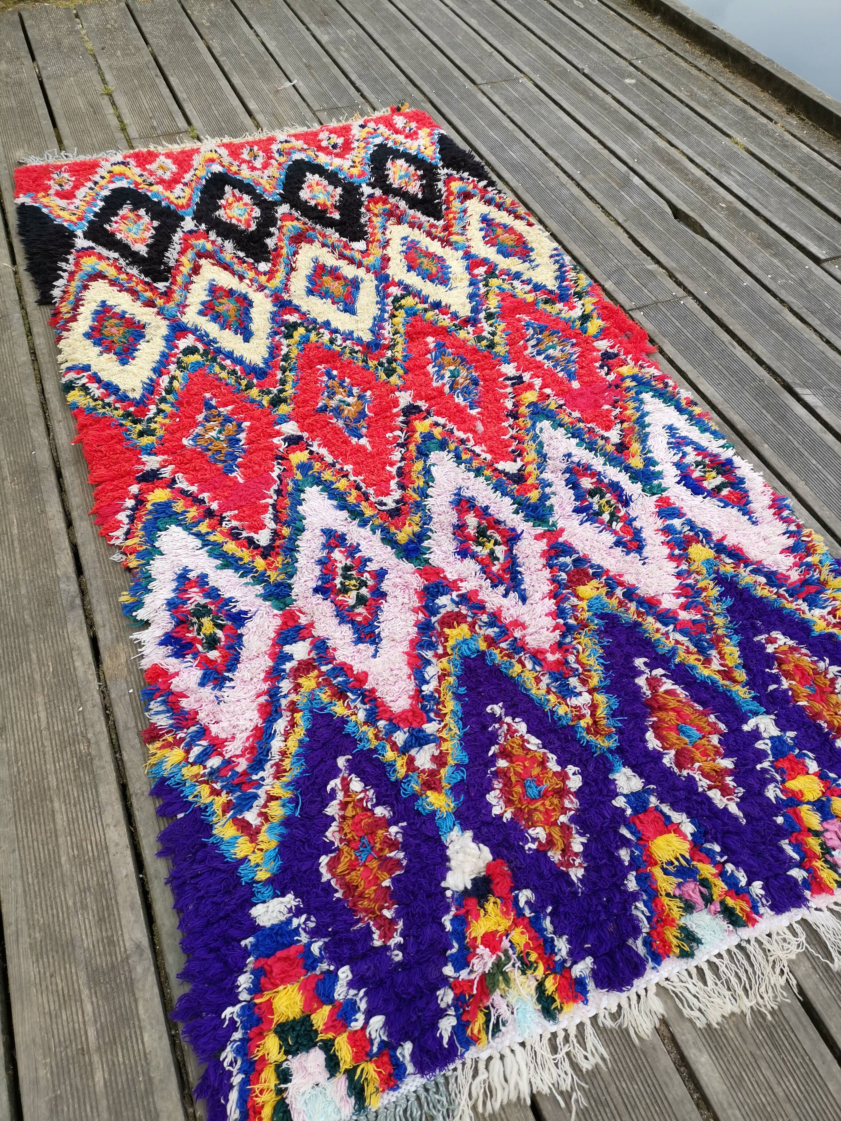 Berbere butchery rug in handmade cotton 200x100 cm