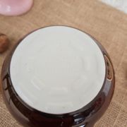 Brown glazed milk jar Villeroy & Boch Made in Luxembourg - vintage