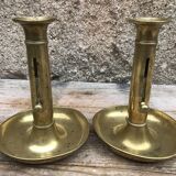 Pair of 19th century push candlesticks