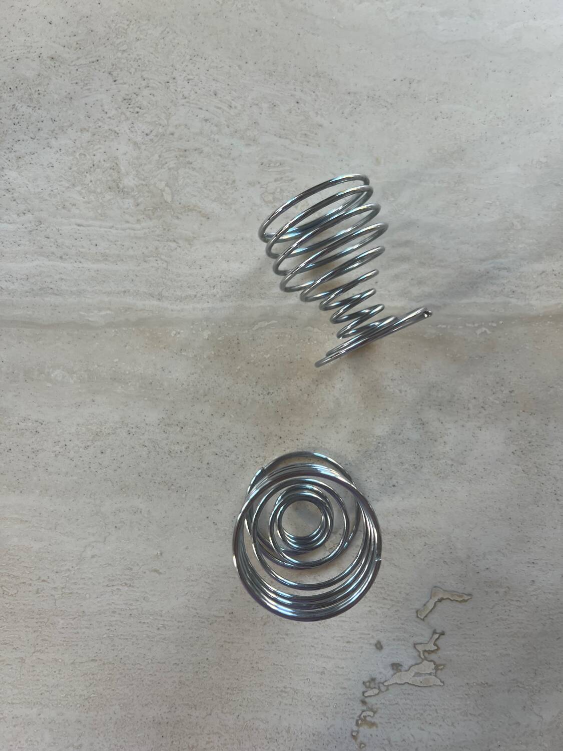 Vintage egg cups with springs
