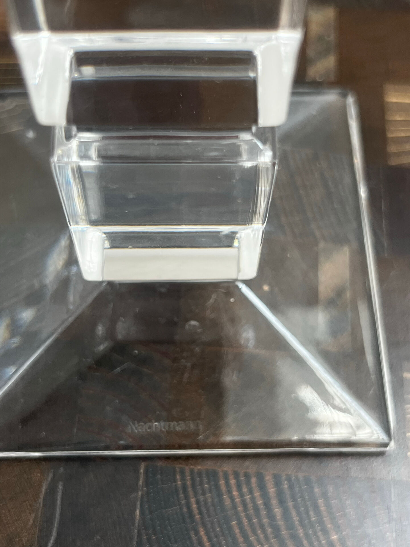 Post-modern crystal candlestick, Nachtmann House