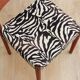Danish teak dining chairs with zebra print from Boltinge Stølefabrik