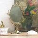 Brass psyche mirror 27x38cm