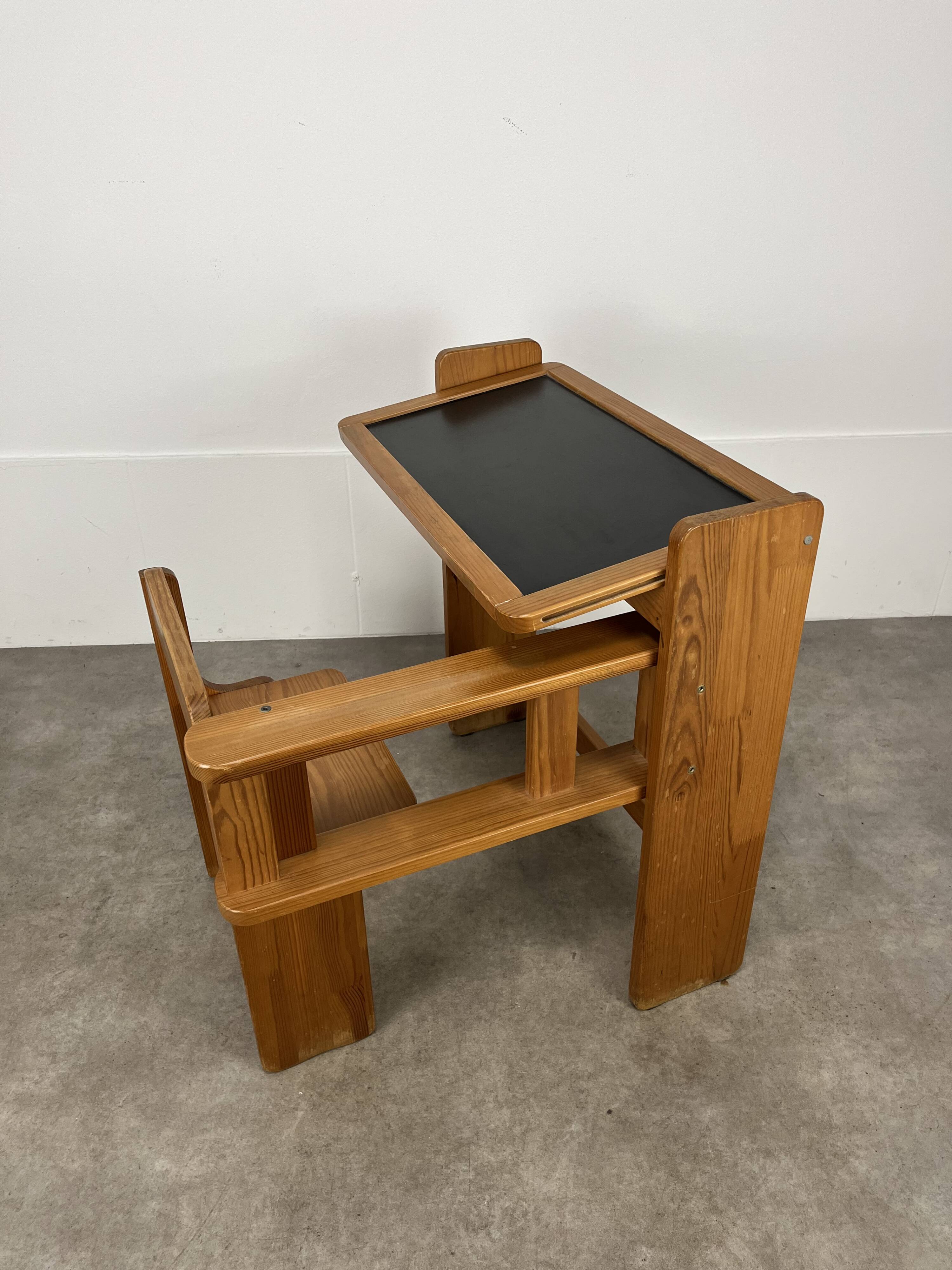 Trama folding pine children's desk, desk