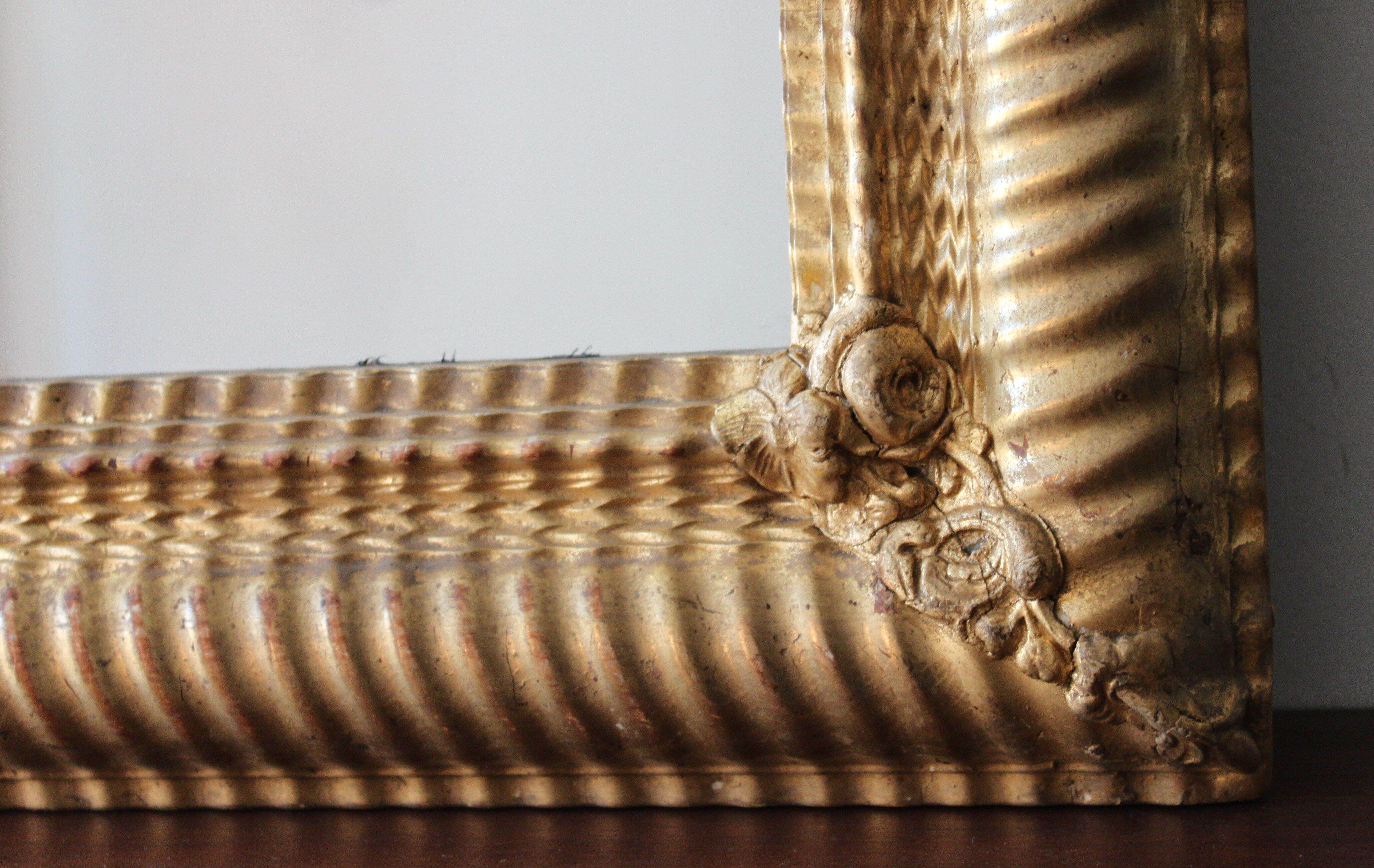 Ancient mirror gilded - 74x83cm