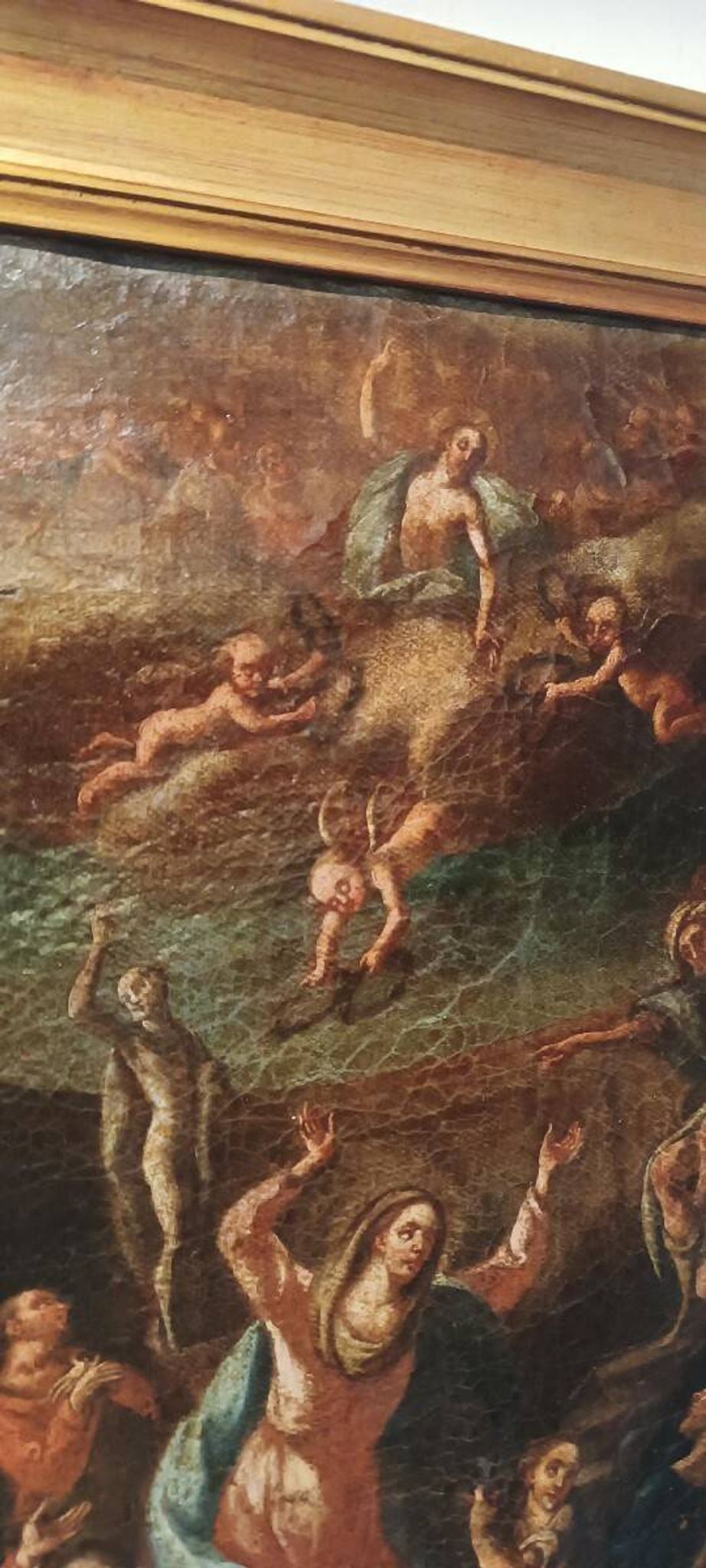 Antique painting - oil on canvas - Assumption of the Virgin, 18th century