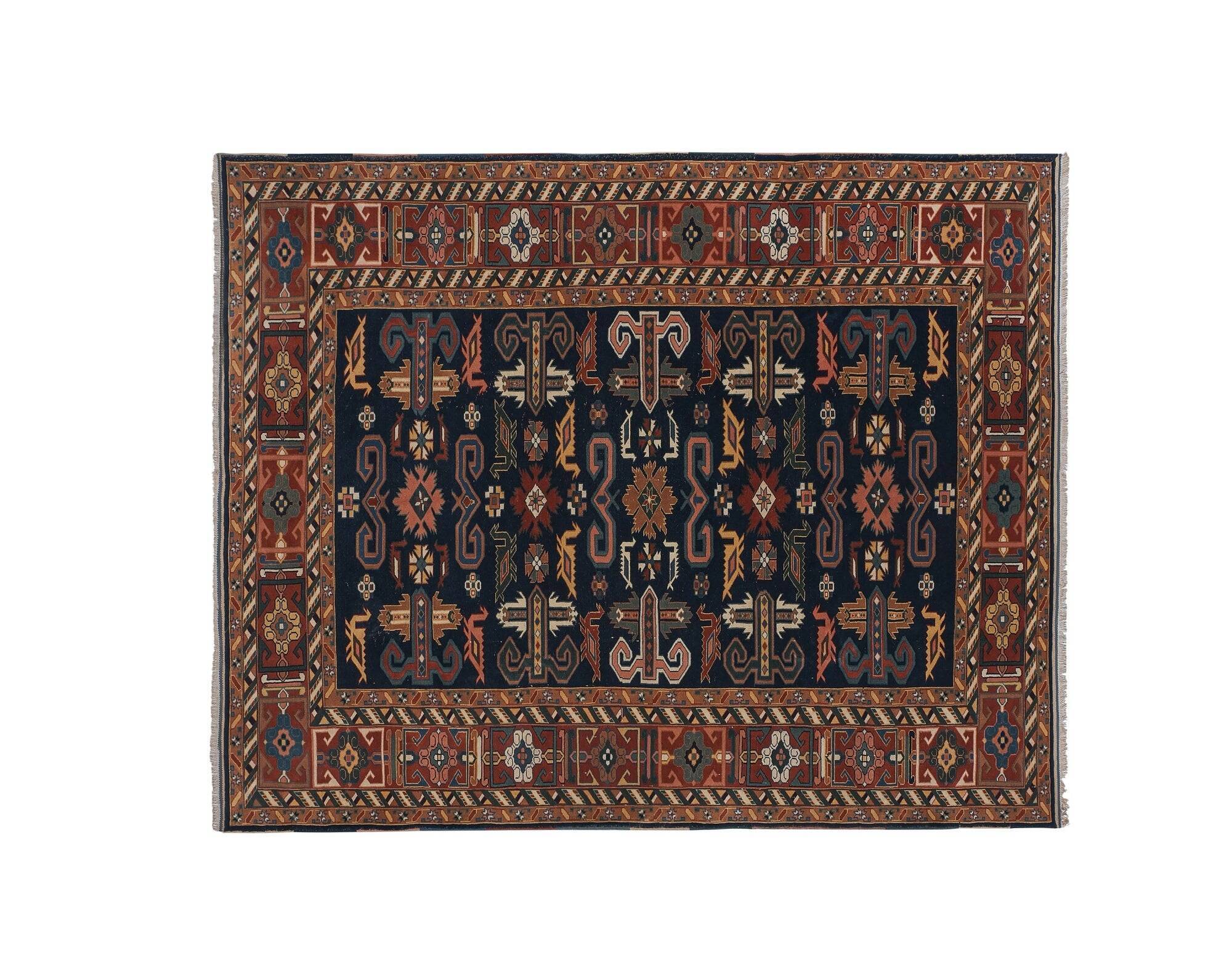 Vintage Turkish rug handmade 186x242 cm