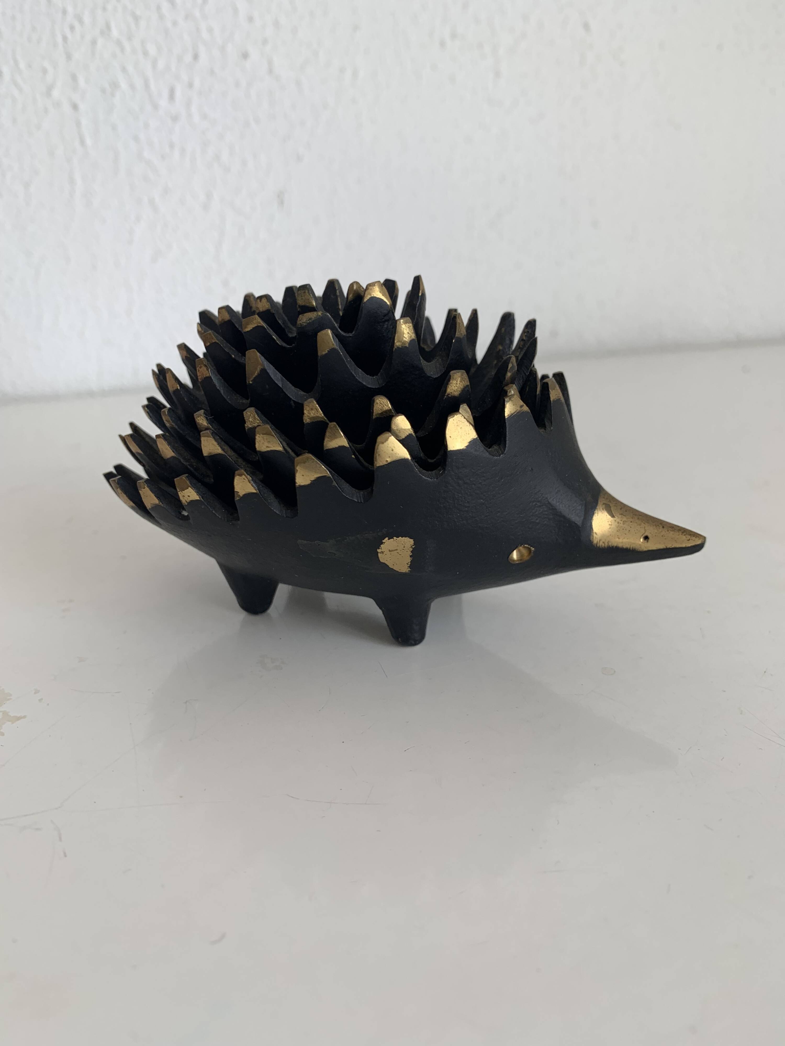 Vintage 1950 hedgehog ashtrays by Walter Bosse for Hertha Baller