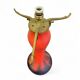Art Nouveau glass and brass lamp 1930