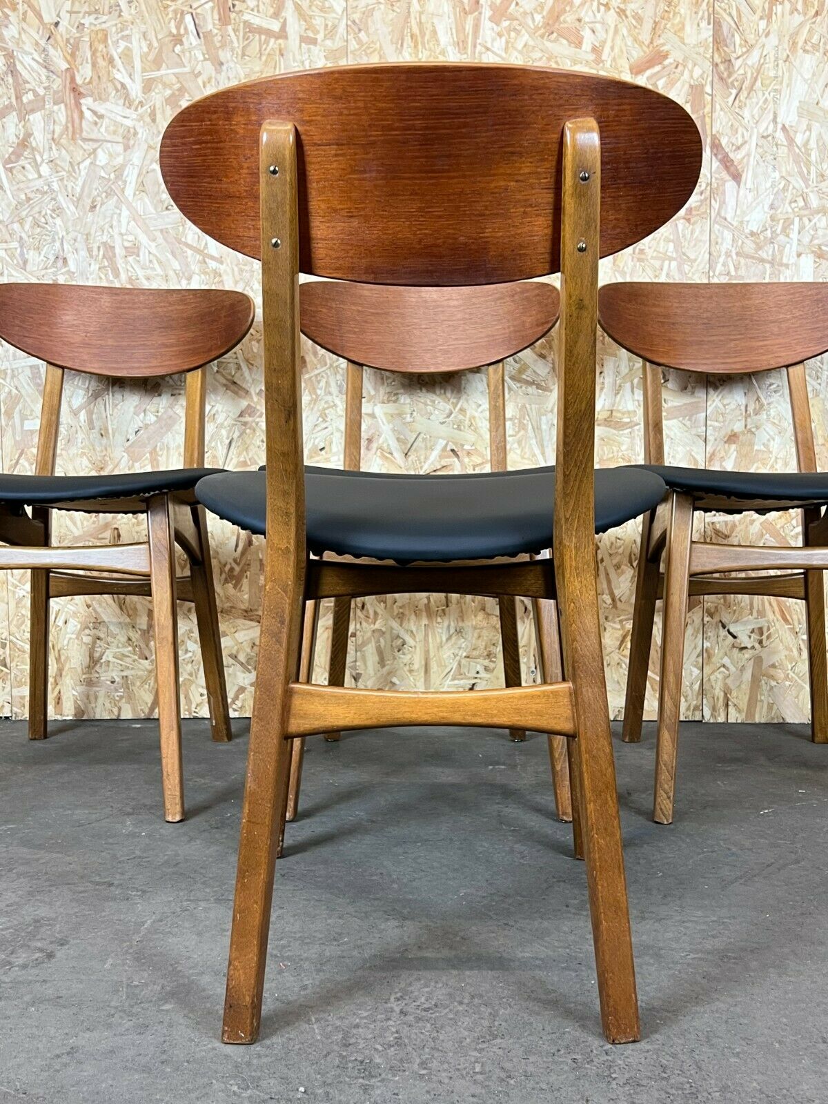 4 teak chairs