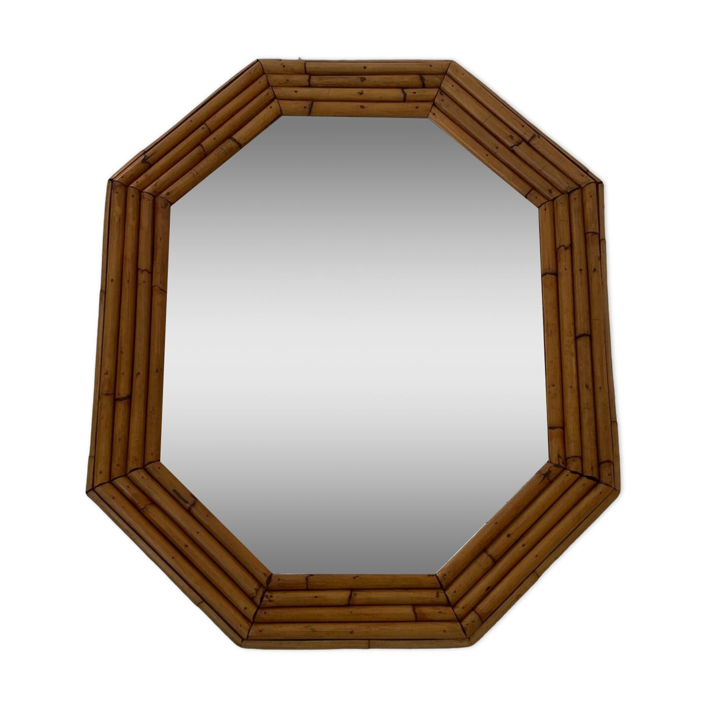 Large bamboo mirror from the 50s