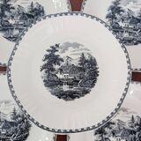 Set of 5 cups with saucers Landscape Maestricht