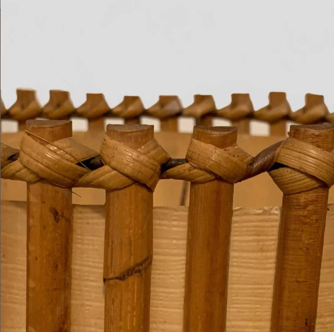 1950s tripod rattan lamp H47