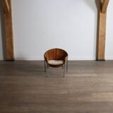 Erik Ole Jørgensen for Bovirke Easy Chair in suede and chrome Denmark 1953