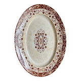 Medium oval dish Jules Vieillard - Bordeaux in ironstone, "Louis XV" service