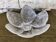 Oyster shaped glass salad bowl