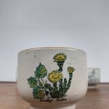 Set of 4 "herbarium" tea cups, 1960/70, ceramic