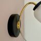 Vintage globe wall lamp in white opaline