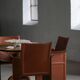 Set of 4 brown/red leather armchairs, Tito Agnoli, modern Italian, 1970s.