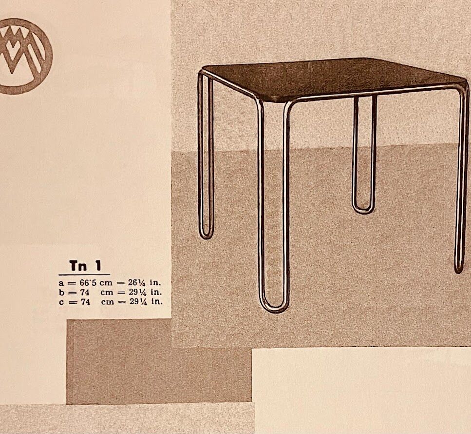 Table Bauhaus fonctionnaliste originale de Mucke Melder