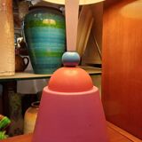 Large colorful ceramic lamp from the 80s, calbret lighting