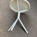 Table de bistrot ronde tripode blanche en acier 60cm