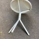 White round tripod bistro table in steel 60cm
