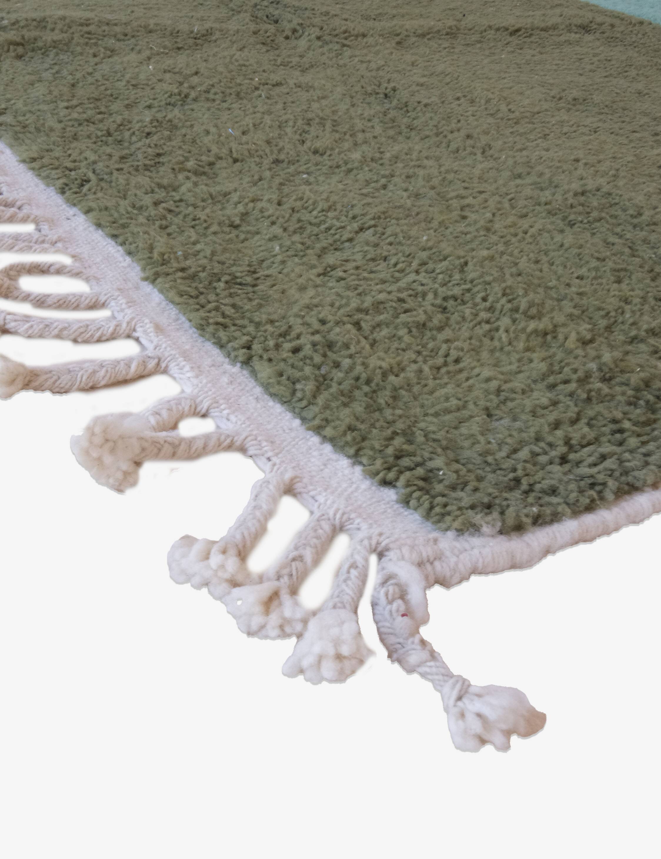 Monochrome green and turquoise rug - 265 x 223 cm