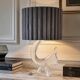 Lamp signed Daum France in crystal.