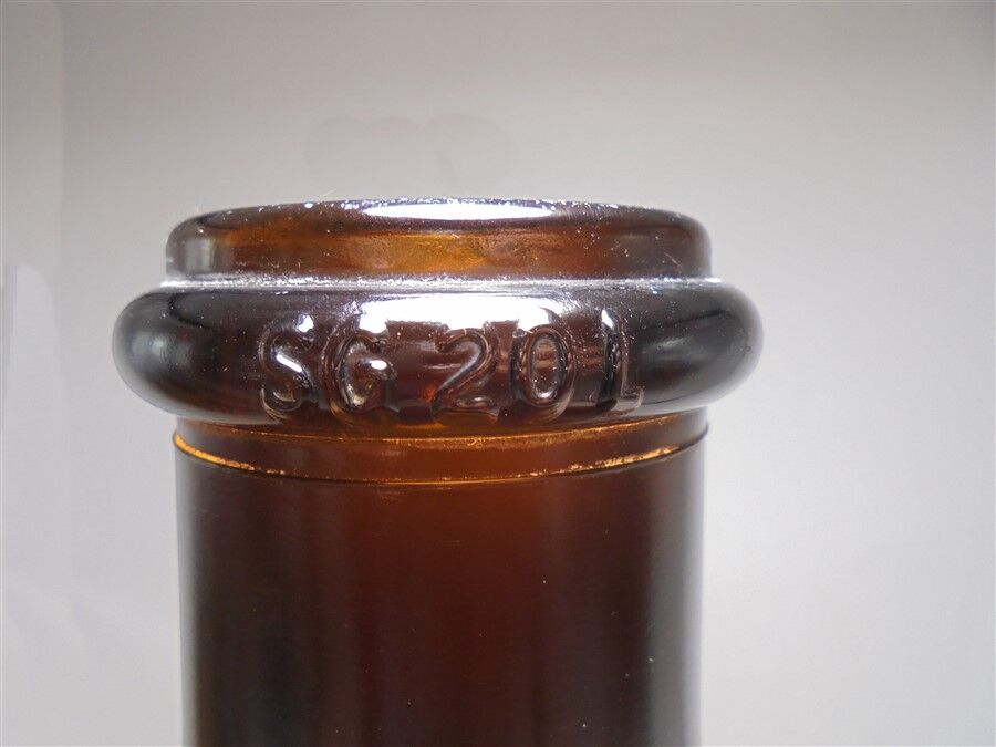 Demijohn in amber glass