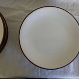 set of 12 flat plates in Siena enameled earthenware by KMK Scandinavian 1965