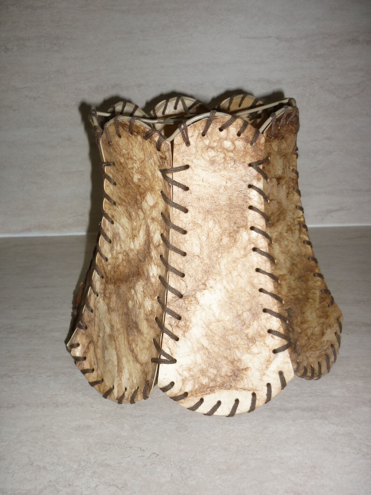 Goat skin lampshade
