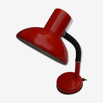 Lampe de bureau articulée rouge vintage 70s