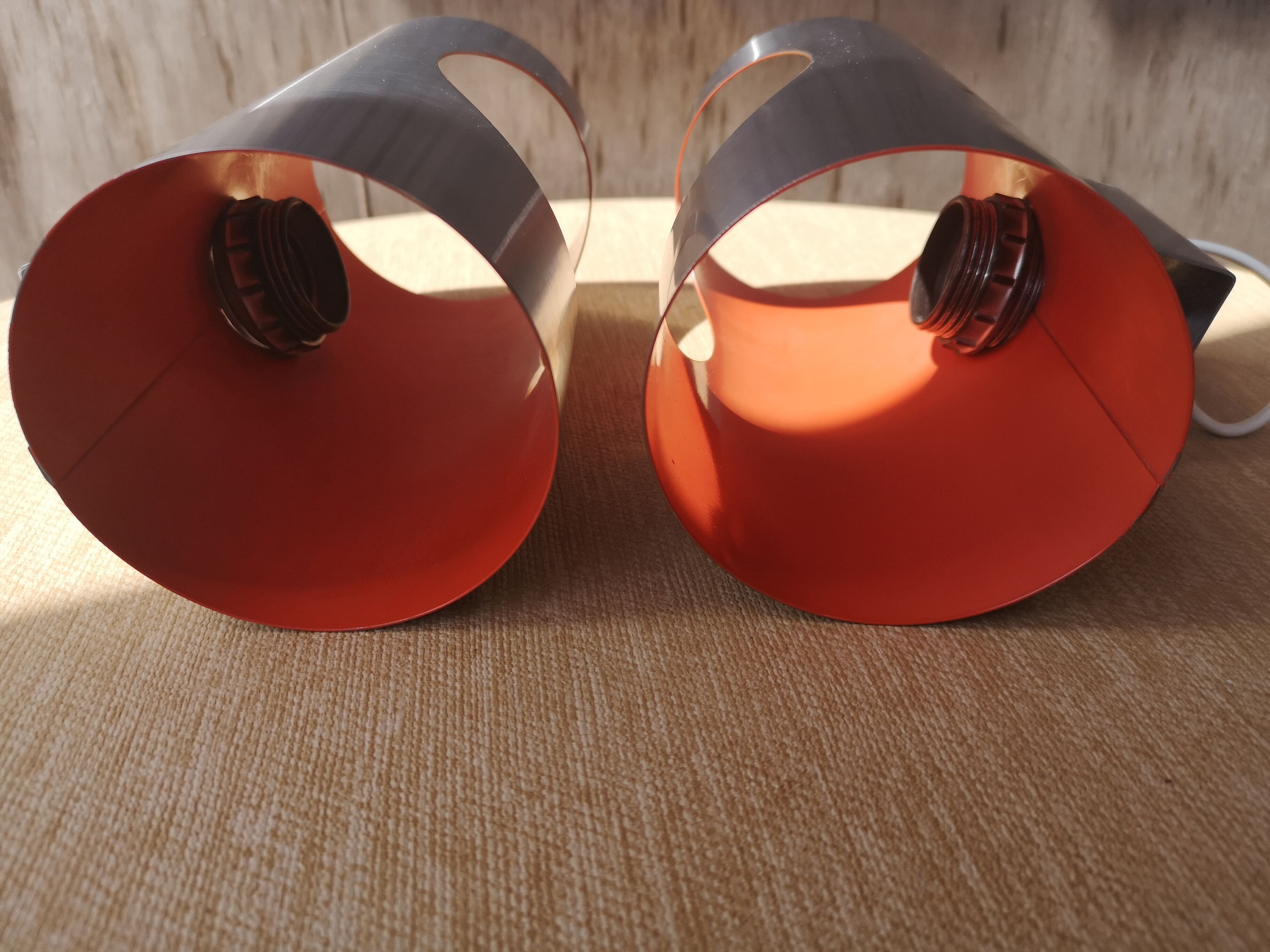 Paire d'appliques murales vintage 70s