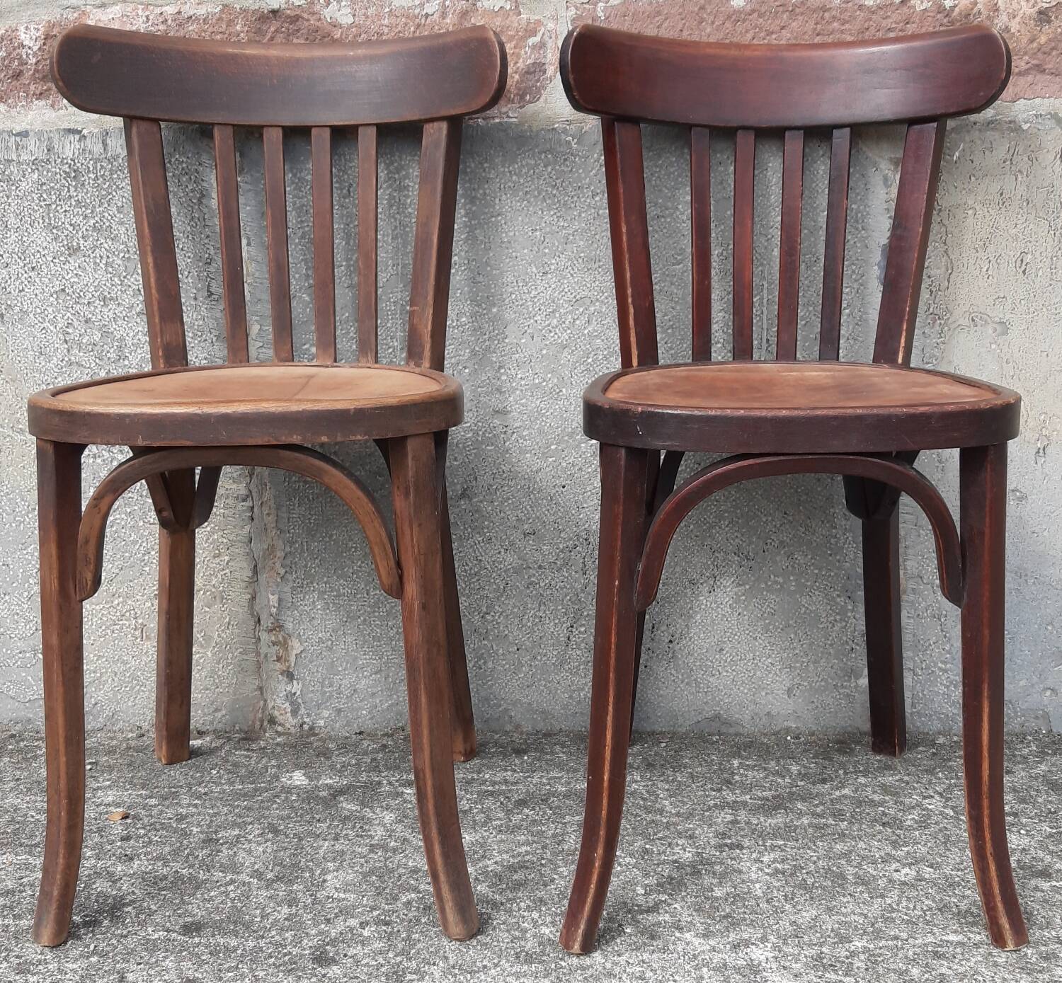 Baumann bistro chairs, 1950s. (Set of 2)