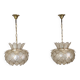 Pair of Lotus mother-of-pearl pendant lights