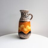 Vase en grès coloré vintage années 70