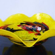 Mid Century Center Multicolored Table Bowl Murano Glass