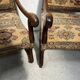 Paire de fauteuils de style Louis XIII a haut dossiers plats XX siècle