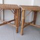 2 tables basses en rotin