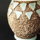 Art Deco ceramic table lamp base with blue patterns, 1920s/30s.