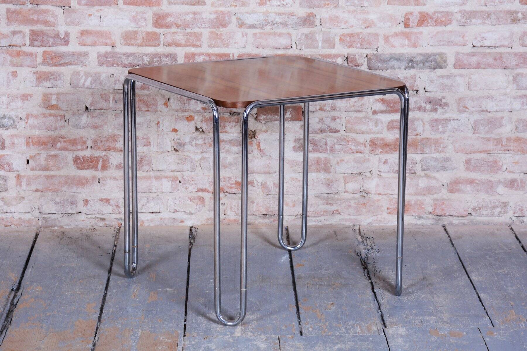 Art Deco Dining Table in Walnut by M. Breuer for Thonet, 1930s