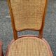 2 Louis XV style caned chairs in solid wood