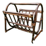Rattan magazine rack