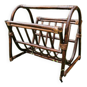 Rattan magazine rack