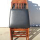 Folding chair in wood and leather, set of 4
