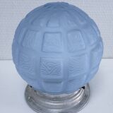 Art Deco ceiling light, blue glass, 1920s